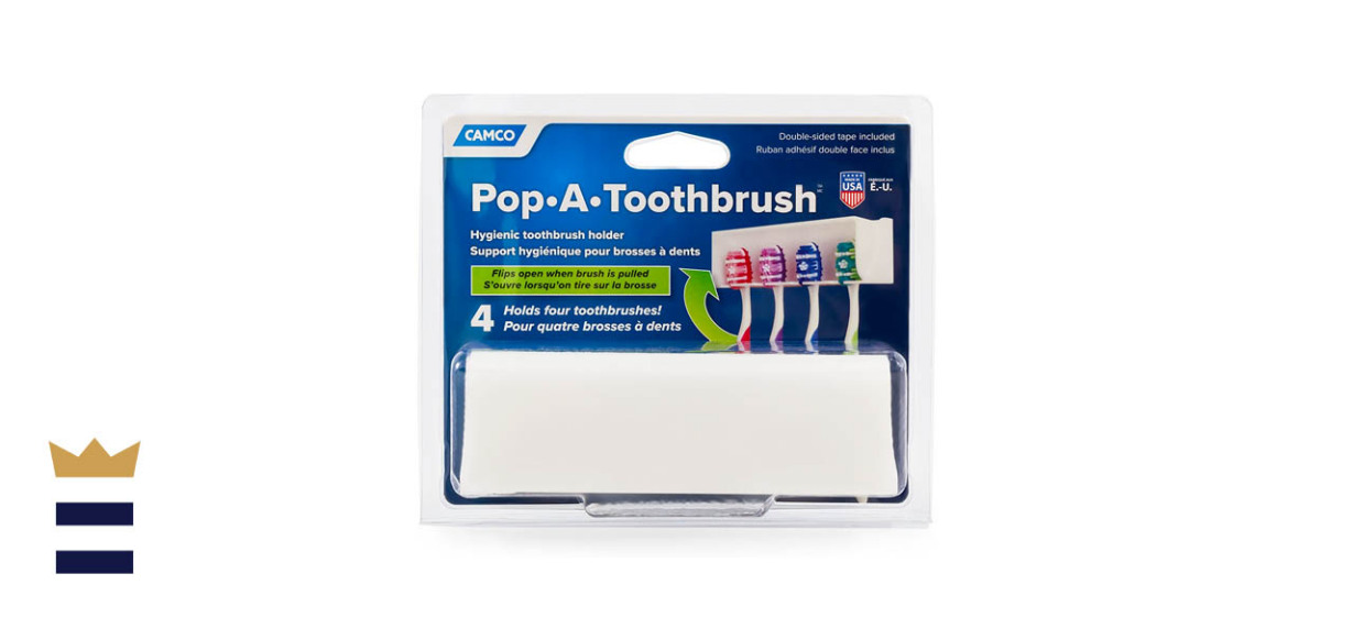 CAMCO Pop-a-Toothbrush Wall Mounted Toothbrush Holder